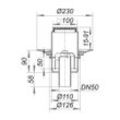 Dallmer Bodenablauf 40 SE 100x100mm DN 50 405050