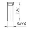 Dallmer Tauchrohr 010/0 130mm 1 1/4" x DN 40 060112