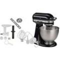 KITCHENAID Küchenmaschine "5K45SSEOB ONYX BLACK", schwarz (onyx schwarz), B:35,8cm H:35,3cm T:22,1cm, Küchenmaschinen, Gratis Fleischwolf/Spritzgebäckvorsatz (Wert ca. 129,-UVP)