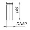 Dallmer Tauchrohr 010/0 140mm 1 1/2" x DN 50 060228