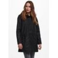 ONLY Funktionsmantel ONLSALLY RAINCOAT OTW NOOS mit Kapuze und Teddyplüschfutter, schwarz