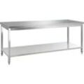 GastroHero Edelstahl Arbeitstisch Basic 20x7 mit Grundboden