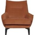 Loungesessel FURNINOVA "Willow Designsessel" Sessel Gr. Velours, B/H/T: 86 cm x 85 cm x 88 cm, orange (peach) bequemer Loungesessel im skandinavischen Design