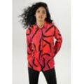 Hemdbluse ANISTON SELECTED Gr. 36, rot (rot, fuchsia, schwarz) Damen Blusen mit Animal-Print in Knallfarben - NEUE KOLLEKTION