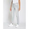 Slim-fit-Jeans GANG "94Sana" Gr. 31, N-Gr, grau (grey light noble) Damen Jeans Röhrenjeans mit Galonstreifen