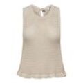 JDY Tank Top 'Tikka' Sandshell, Unifarben, Beige - Gr. L