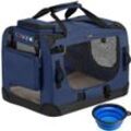 Cadoca® Tiertransportbox S 50x34x36cm navyblau