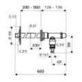 Schell Polar II Außenwandarmatur Set, RV frostsicher, Installationsbausatz DN 15 G 1/2", Mattchrom 039970399