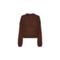 NOISY MAY Strickpullover 'Timmy' Cappuccino, Unifarben, Braun - Gr. S