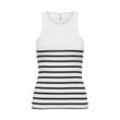 ONLY Tank Top 'ONLKENYA RIB STRIPE TANK TOP JRS NOOS' Bright White BLACK, Gestreift, Weiß - Gr. S