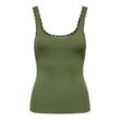 ONLY Tank Top 'Gemma' Olivine, Unifarben, Grün - Gr. XL