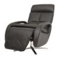 Relaxsessel MCW-L11, Design Fernsehsessel TV-Sessel Liegesessel, Liegefunktion drehbar, Voll-Leder ~ schwarz