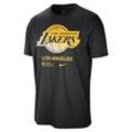 Los Angeles Lakers Courtside Nike NBA-T-Shirt für Herren - Schwarz