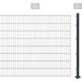 Einstabmattenzaun ARVOTEC "ESSENTIAL 160 zum Einbetonieren", grau (anthrazit), H:160cm, Stahl, Kunststoff, Zaunelemente, Zaunhöhe 160 cm, Zaunlänge 2 - 60 m