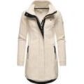 Sweatjacke RAGWEAR "Letrice", Damen, Gr. 4XL (48), beige, Sweatware, Obermaterial: 65% Baumwolle, 35% Polyester; Futter: 65% Baumwolle, 35% Polyester, sportlich, tailliert ca. Mitte Oberschenkel, hoch geschlossener Ausschnitt, Langarm Ärmel ohne Ärmelschlitz normaler Saum, Sweatjacken, Sportliche Zip-Jacke mit hohem Kragen