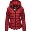 Winterjacke MARIKOO "Amber" Gr. S (36), rot (blutrot) Damen Jacken stylische Steppjacke mit Teddyfutter