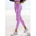 Leggings LASCANA ACTIVE "- Sportleggings" Gr. XS (32/34), N-Gr, pink Damen Hosen mit Zebramuster