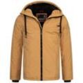 Winterjacke ALESSANDRO SALVARINI "ASLighty", Herren, Gr. L, braun (coffee), Obermaterial: 100% Polyester, Jacken, innen komplett mit warmem Teddyfell