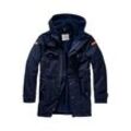 Allwetterjacke BRANDIT "Brandit Herren BW Flag Parka" Gr. 4XL, blau (navy), Herren, 100% Baumwolle, unifarben, Jacken