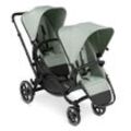 ABC Design Geschwisterwagen Zoom - Pine, Geschwisterkinderwagen Zwillingskinderwagen mit Liegeposition, grün