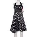 Hell Bunny Damen Kleid, schwarz, Gr. 34