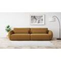 Big-Sofa PLACES OF STYLE "Covile", braun (bronze), B:306cm H:80cm T:110cm, 90% PES, 10% Nylon, Sofas, Breite 306 cm, 2 Zierkissen inklusive, Chenille