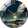 Alarm Clock Digitale Wanduhr Mit Geringem Geräuschpegel, 30 Cm/12 Zoll, Seaside Wonders-Wanduhr, Quarzuhr, Leise, Einfache Uhr Für Die Heimdekoration Im Kinderzim