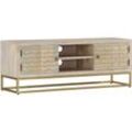 TV-Schrank 110x30x40 cm Gebleichtes Massivholz Mango Vidaxl