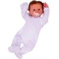 La Bortini Strampler Strampler Overall Baby Schlafanzug aus reiner Baumwolle, 44 50 56 62 68 74 80, weiß