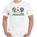 91460000mac2gm0lxu Mexiko 86 Fußball Retro 1986 Weltmeisterschaft Logo Kit England Retro Unisex T-Shirt