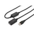 DIGITUS USB-A/USB-A Kabel DA-73102 20,0 m schwarz, 1 St.