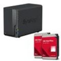 Synology DiskStation DS223 2 Einschübe NAS-Server Leergehäuse + 16TB WD Red SATA 3.5" HDD Festplatten (2x 8TB)