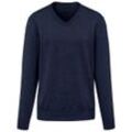 V-Pullover aus 100% Premium-Kaschmir Peter Hahn Cashmere blau