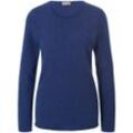 Rundhals-Pullover aus 100% Kaschmir include blau