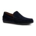 Mokassin GEOX "U SIRON A", Herren, Gr. 45, blau (navy), Leder, elegant, Schuhe Mokassin Slipper, Loafer, Pennyloafer, Slipper Geox Slipper in eleganter Optik