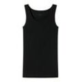 Schiesser Tanktop Pure Rib Tank-top unterhemd unterzieh-shirt, schwarz