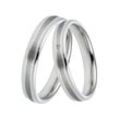 DOOSTI Trauring Schmuck Geschenk Silber 925 Trauring Ehering Partnerring LIEBE, Made in Germany, wahlweise mit oder ohne Brillant, silberfarben