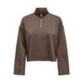 ONLY Sweatshirt 'Pernille' Coffee Quartz, Unifarben, Braun - Gr. S