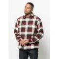 Karohemd JACK WOLFSKIN "FELSENWEG INS SHIRT M" Gr. L (52), Normalgrößen, rot (cordovan, rot, checks) Herren Hemden