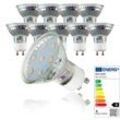 B.k.licht - led Leuchtmittel GU10 Energiespar-Lampe 3 Watt Glüh-Birne, ersetzt 35 w Halogen: 10 Stück - 50