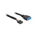 Delock - usb Kabel USB3.0 Pinheader - USB2.0 Pinheader St/Bu (83281)