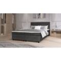 Boxspringbett Paxos Cordstoff Graphite 180x200 Hotelbett Bonellfederkern Bett