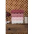 Mira Home Set Mit 4 Hand- Und Gesichtsfarbenen Handtüchern Aus 100 % Baumwolle, 50 X 90 Cm, Lidya