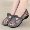 Covoyyar Shoes Traditionelle Bestickte Damen-Flats-Schuhe, Weiche Loafer, Frühlings-Herbst-Slip-On-Chinesische Schuhe