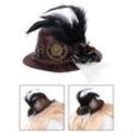 Dream Wedding Punk-Gothic-Mini-Zylinder Mit Zahnrad-Feder-Haarspange, Kostüm-Kopfbedeckung