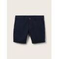 TOM TAILOR Herren Plus - Chino Shorts, blau, Uni, Gr. 46