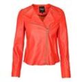 Lederjacke MAZE "42021103" Gr. L, rot, Damen, Obermaterial: 100% Lammleder / Innenfutter: 100% Polyester/ Ärmelfutter: 100% Polyester, Jacken