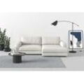 Ecksofa TRENDMANUFAKTUR "Bourbon, Designsofa mit tollem Sitzkomfort, L-Form", silber (silber lining), B:250cm H:84cm T:176cm, 100% Polyester, Sofas, extra tiefe Sitzfläche, wahlweise mit Sitztiefenverstellung