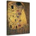 Bild auf Leinwand, Der Kuss - Reproduktion von G. Klimt - 60x90