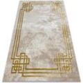 BLISS Z203AZ137 Teppich creme / gold – Rahmen, griechisch, modern, strukturell beige 120x170 cm